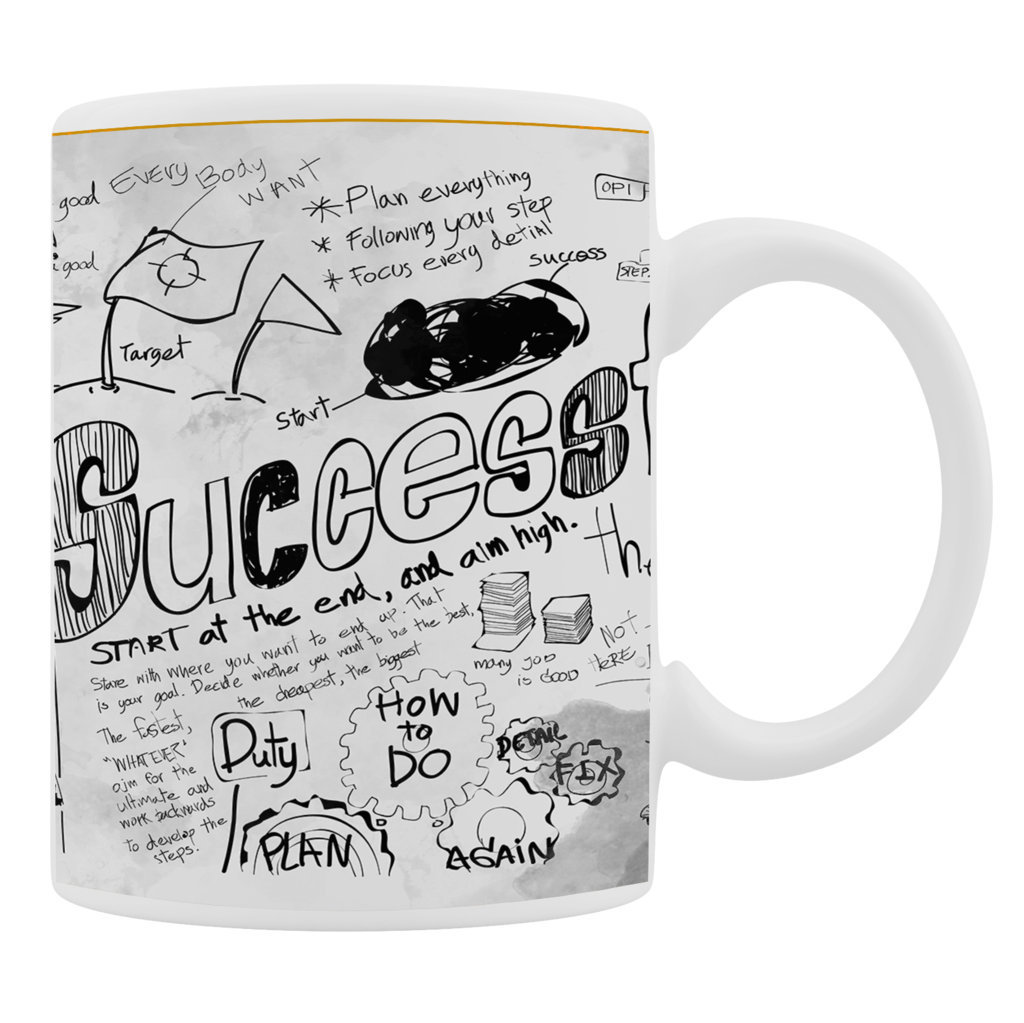 Printed Ceramic Coffee Mug | Formula For Success | Motivational | 325 Ml 
